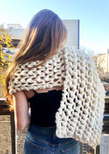 Load image into Gallery viewer, XL White Knit Scarf