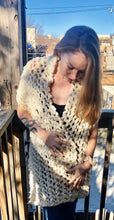 Load image into Gallery viewer, XL White Knit Scarf