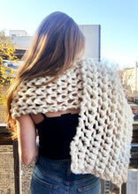 Load image into Gallery viewer, XL White Knit Scarf
