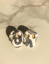 Load image into Gallery viewer, Skull Studs -- Snake Print

